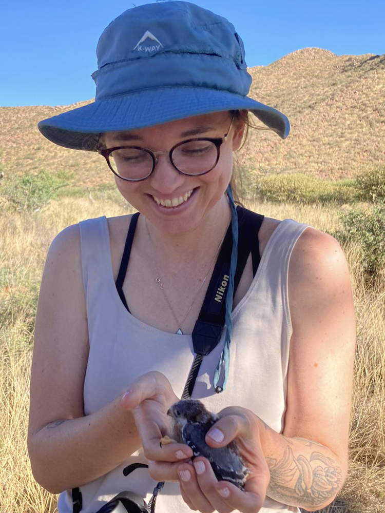 Kerry with a bird